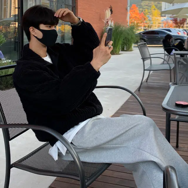 我是大卫 纯色灯芯绒港风复古棉服 男女同款