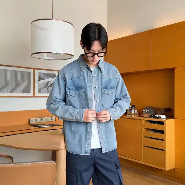 美式复古休闲宽松重工水洗长袖夹克外套 通用