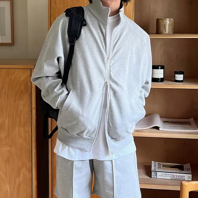 我是大卫 韩版纯色立领休闲百搭时尚长袖夹克外套 男女同款