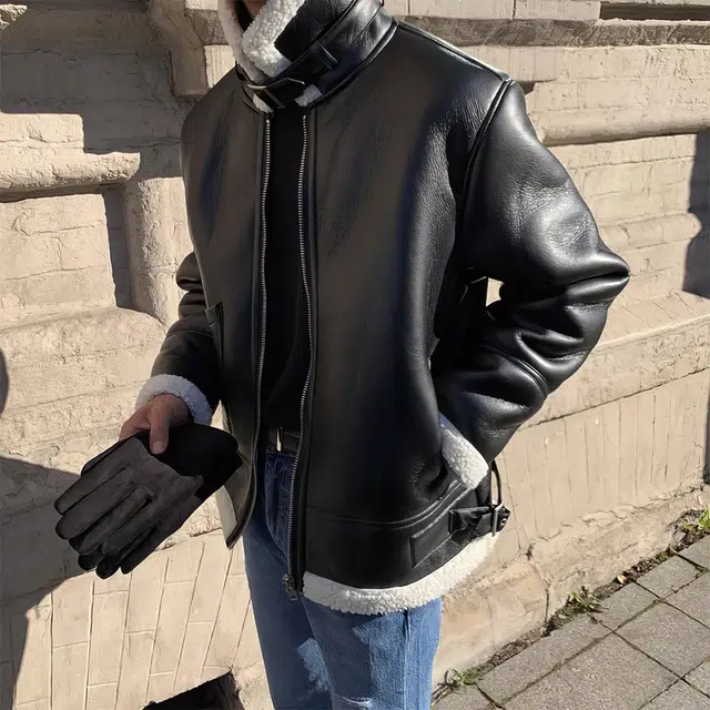 我是大卫 撞色拼接宽松口袋拉链基础款韩系外套夹克 男女同款