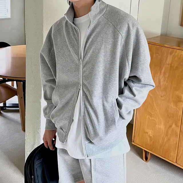 我是大卫 韩版纯色立领休闲百搭时尚长袖夹克外套 男女同款