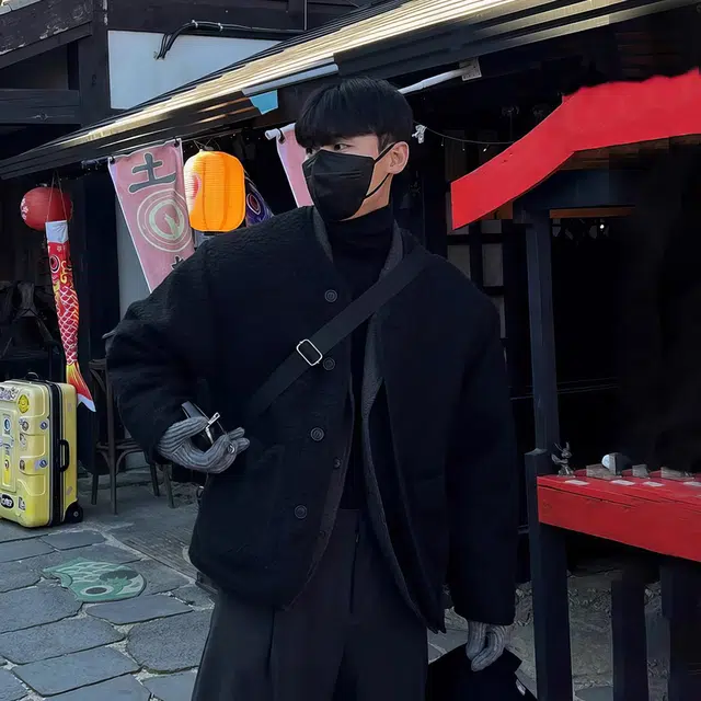 我是大卫 纯色简约羊羔毛保暖加厚休闲夹克外套 男女同款