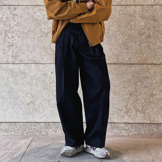 我是大卫 日系纯色复古直筒垂感休闲裤 男女同款