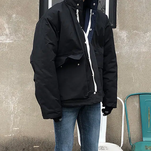 我是大卫 立领工装港风保暖夹克外套棉服 男女同款
