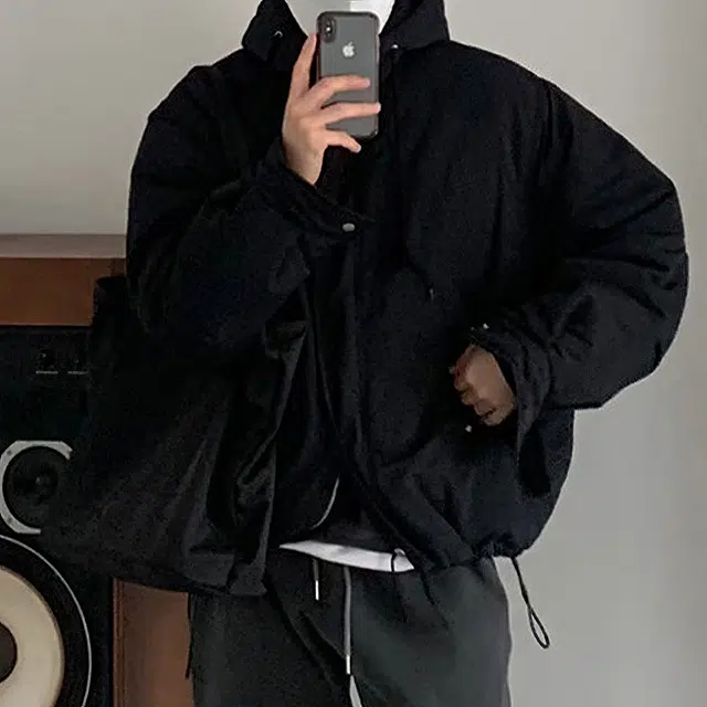 我是大卫 日系连帽面包保暖加厚休闲棉服 男女同款