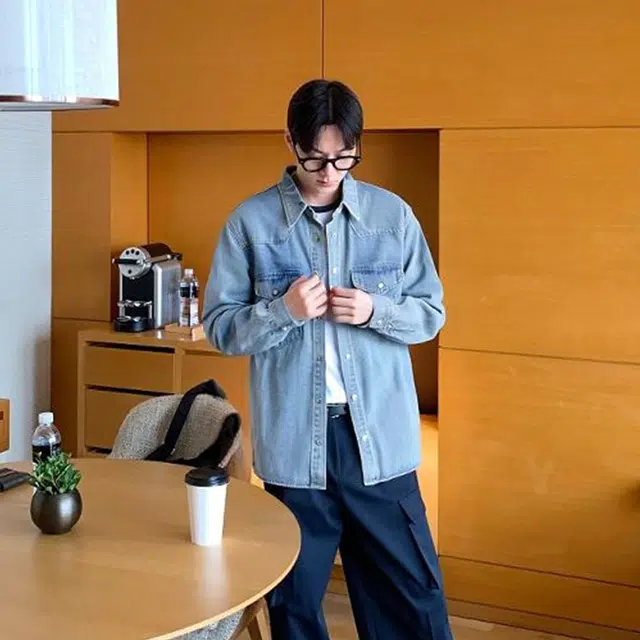 美式复古休闲宽松重工水洗长袖夹克外套 通用