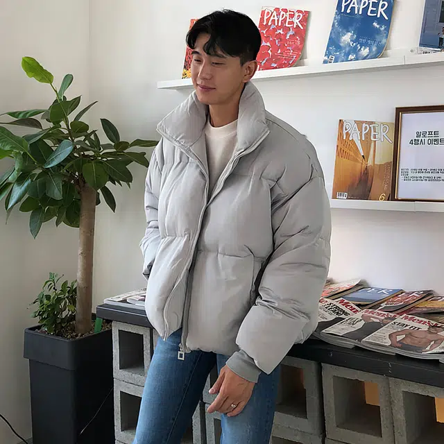 我是大卫 立领保暖加厚防寒宽松面包棉服 男女同款