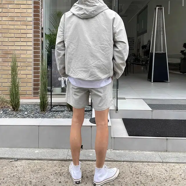 我是大卫 薄款半拉链休闲防晒连帽夹克外套 男女同款