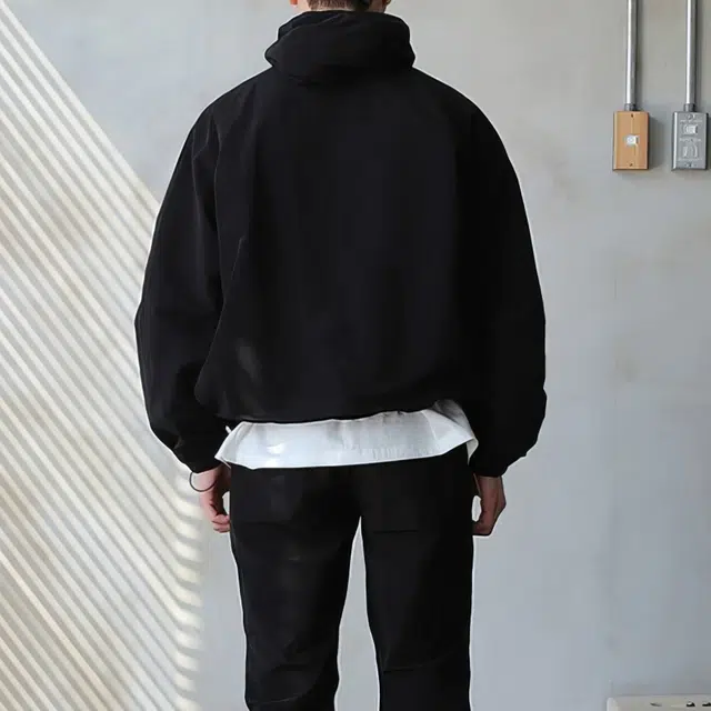 我是大卫 美式半拉链连帽户外纯色百搭夹克外套 男女同款