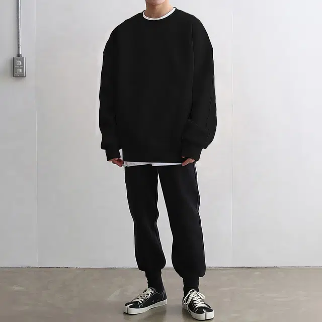 我是大卫 复古宽松圆领韩版潮流百搭休闲套头卫衣 男女同款