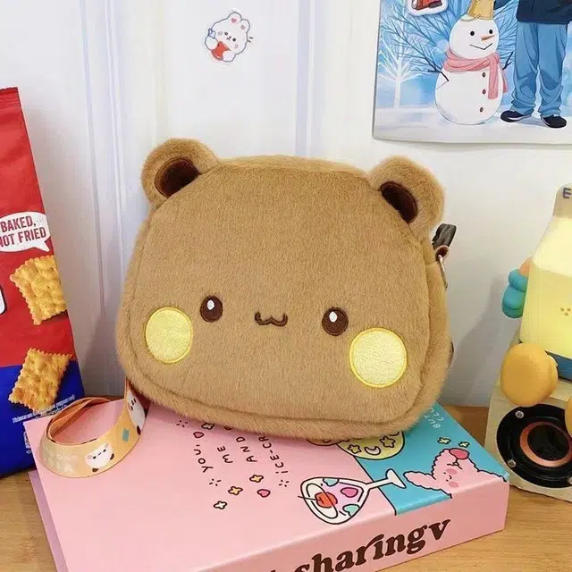 雅阁 超可爱腮红熊猫 毛绒包包 萌趣 玩偶周边