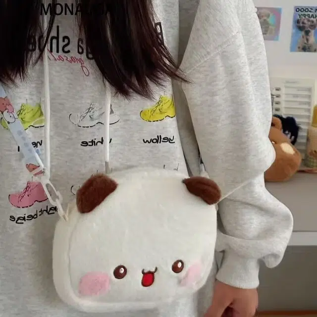 雅阁 超可爱腮红熊猫 毛绒包包 萌趣 玩偶周边