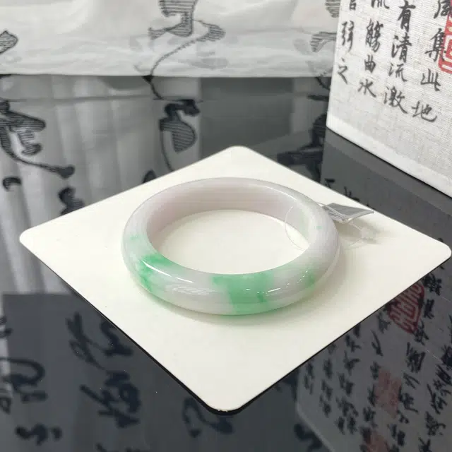 翠亨祥 翡翠 正圈 细糯化紫罗兰 糯种 新中式 国潮国风 温润款手镯 女款