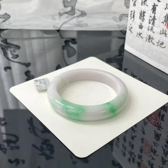 翠亨祥 翡翠 正圈 细糯化紫罗兰 糯种 新中式 国潮国风 温润款手镯 女款