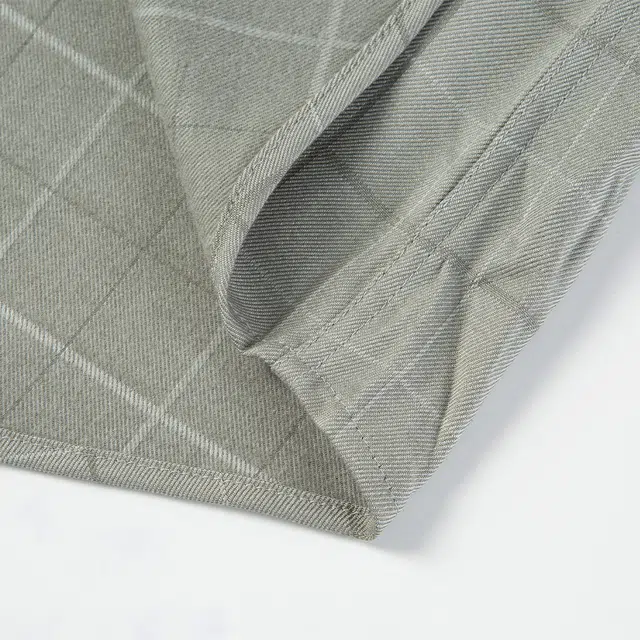 爱登堡 格子尖领纽扣长袖衬衫 男款