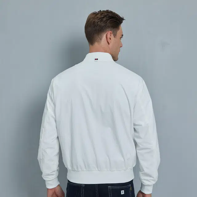 爱登堡 薄款棒球领短版夹克 男款