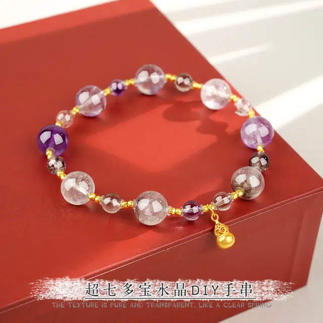 小刘珠宝 福禄葫芦【戴它如意顺遂】吉祥祥瑞多彩多宝石多巴胺配色转运珠串 新中式国潮小众风格精致百搭纳福#好运天然 多色水晶 手串 女款