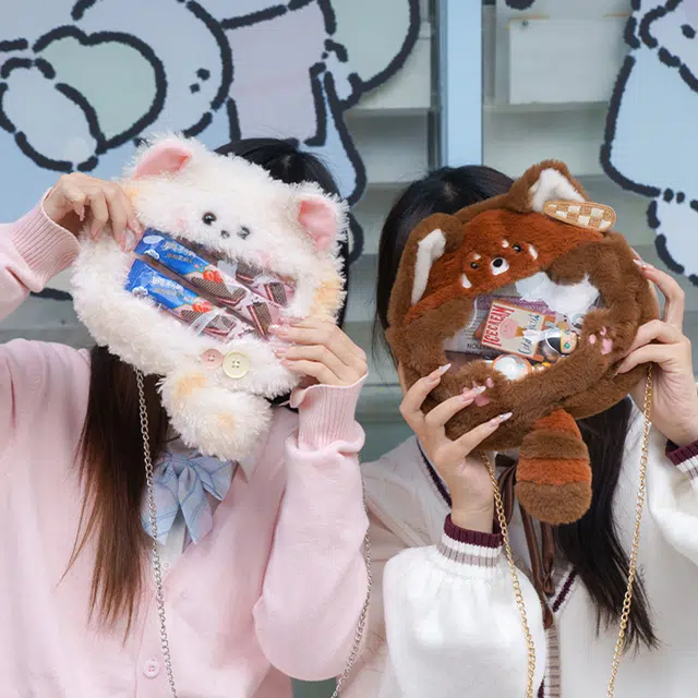壹号梦工厂 古力古力 小熊猫痛包 娃包 日常可爱百搭斜挎包 玩偶周边