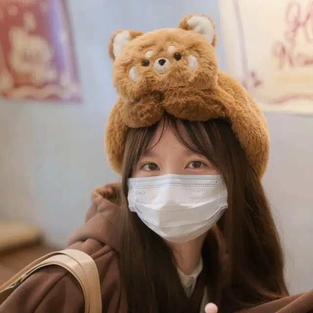 壹号梦工厂 古力古力 小熊猫趴趴帽子 可爱百搭 玩偶周边