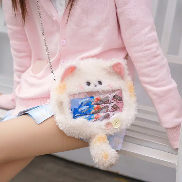 壹号梦工厂 古力古力 三花赛博小猫痛包 日常可爱百搭斜挎包 玩偶周边