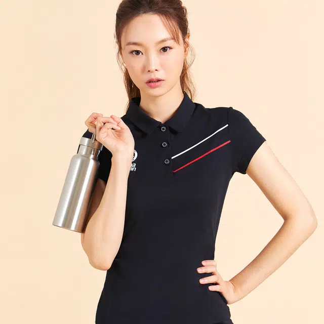 可莱安 字母透气速干运动短袖羽毛球服 男款 黑色