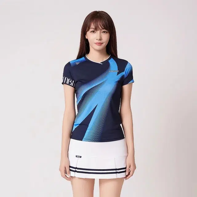 可莱安 韩国进口透气速干上衣运动短袖羽毛球服 女款
