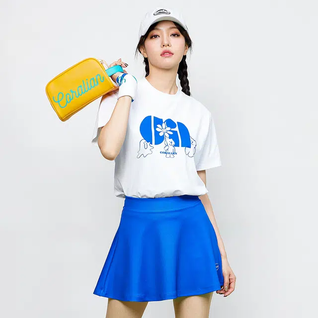可莱安 透气速干宽松时尚运动羽毛球服 男女同款 白色
