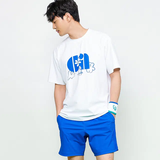 可莱安 透气速干宽松时尚运动羽毛球服 男女同款 白色