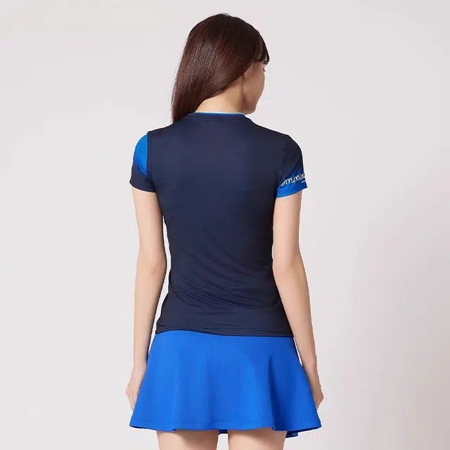 可莱安 进口透气速干运动服短袖羽毛球服 女款