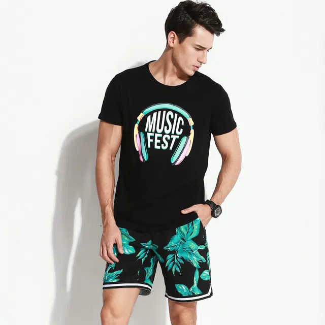 Gailang Leaf Print Shorts