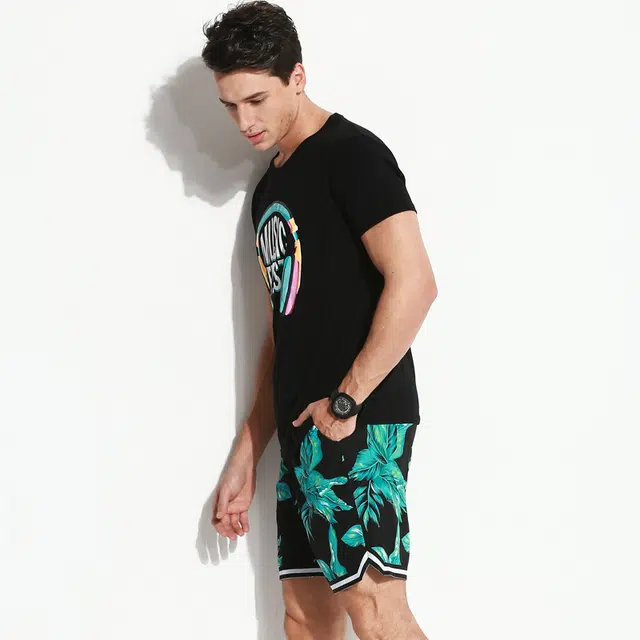 Gailang Leaf Print Shorts
