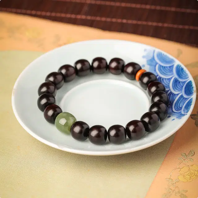 宝臻荟 新中式 纳福转运珠 古风文玩佛念珠 复古时尚 气质 高级感 木作 手串 男女同款情侣款 紫檀属