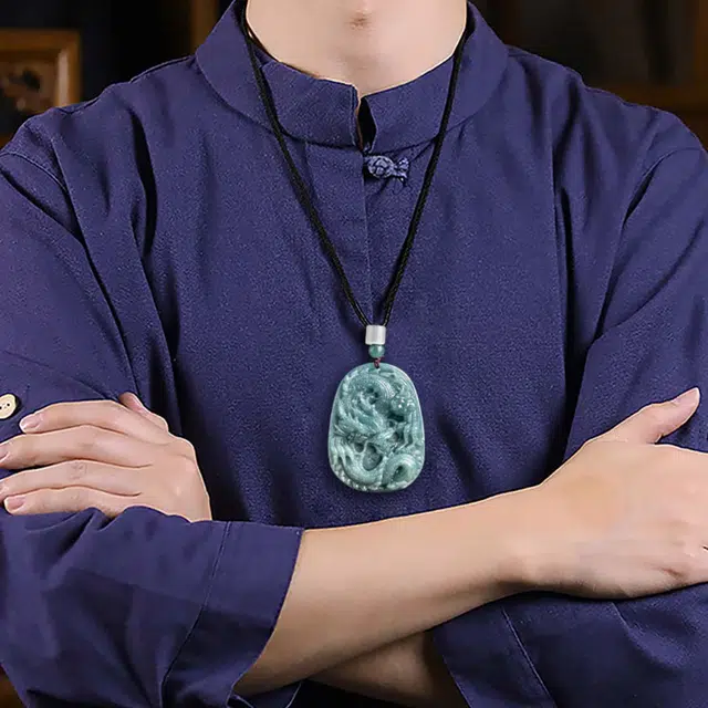 宝臻荟 龙腾天下生肖龙 高档颈饰 糯种 吊坠 男女同款情侣款