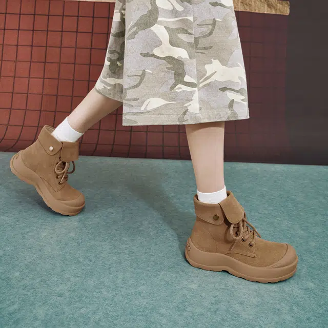 MASOOMAKE Cute Design Series Suede Martin Boots Women