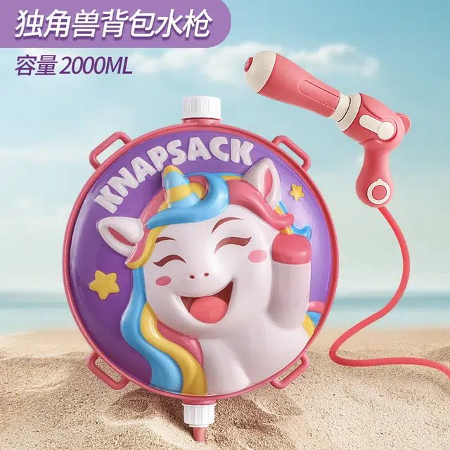简普森 动物背包水枪 大容量抽拉式 枪型玩具
