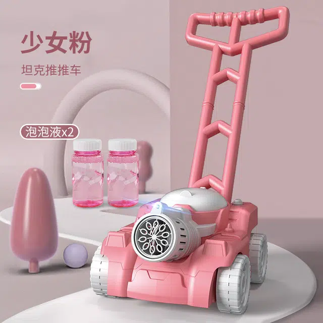 简普森 坦克手推泡泡车 电动灯光吹泡泡 泡泡机