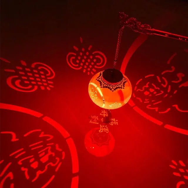 简普森 福字发光宫灯 手提仿古灯笼 电子音乐小红灯 玩具