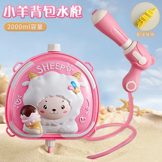 简普森 动物背包水枪 大容量抽拉式 枪型玩具