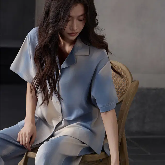 俏霓桐 凉感轻奢带胸垫薄款可外穿家居服睡衣套装 女款