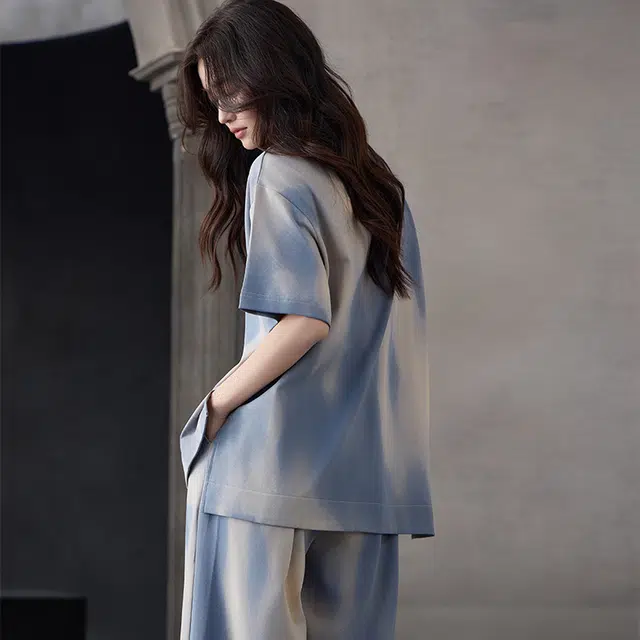 俏霓桐 凉感轻奢带胸垫薄款可外穿家居服睡衣套装 女款