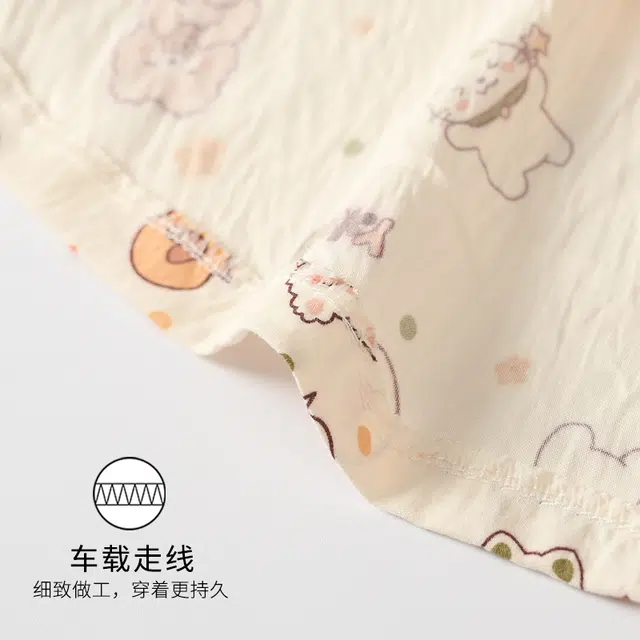 俏霓桐 甜美可爱卡通休闲简约舒适家居服可外穿三件套睡衣套装 女款 图片色