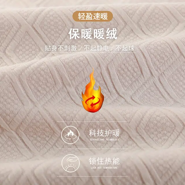 俏霓桐 可爱立体卡通甜美保暖蓄温空气棉夹层翻领长袖长裤家居服可外穿睡衣套装 女款