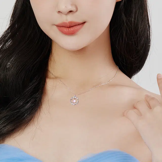 珂里 甜美小清新蓝桉遇鸟轻奢小众高级感简约百搭锁骨链温柔气质灵动吊坠日常通勤 琉璃 玉石项链 女款