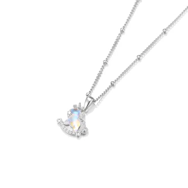 珂里 可爱小清新独角兽小众简约轻奢高级感百搭气质精致锁骨链颈链 琉璃 项链 女款