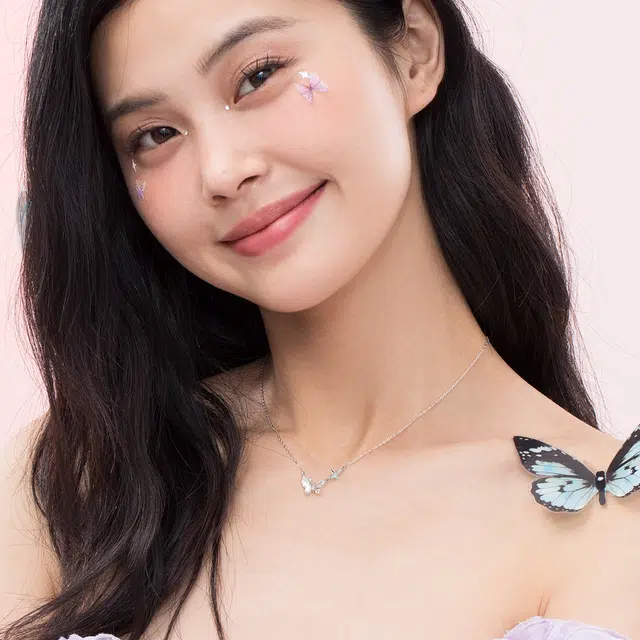 珂里 轻奢气质蝴蝶锁骨链百搭甜美小众设计高级感优雅精致 合金 项链 女款