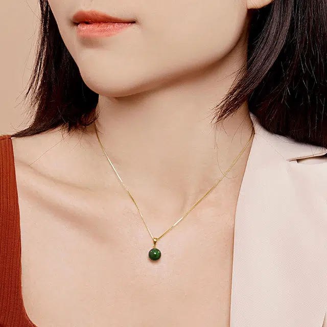 喜钻 新中式温柔典雅精致#好运 玉髓 项链 男女同款情侣款