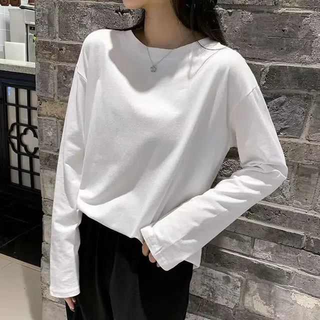 都市丽人 圆领打底内搭纯色简约保暖上装 女款