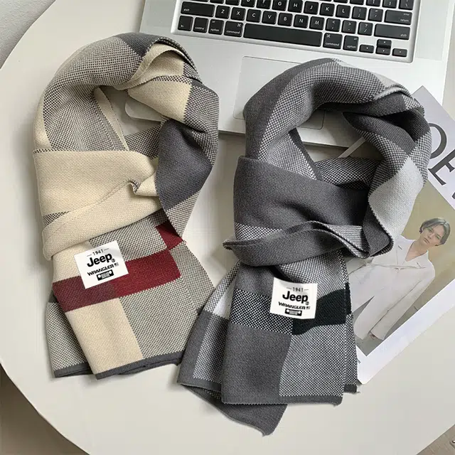 Jeep Knit Plaid Scarf