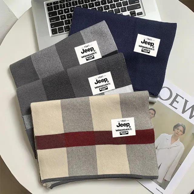 Jeep Knit Plaid Scarf