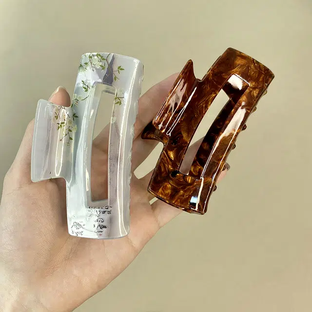 秦福炫 晕染国风抓夹女新中式后脑勺盘发 夹发量多鲨鱼夹旗袍汉服头饰发饰 发夹 女款
